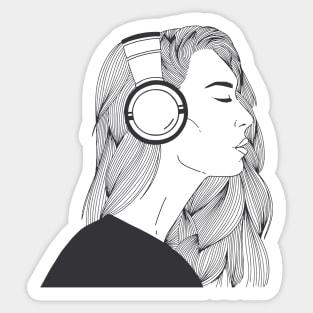 Beautiful Woman portrait Sticker